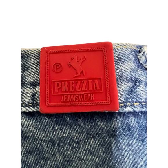 Vintage 90s Prezzia High Waisted Acid Wash Denim Mom Jeans‎ - Retro - 7 Juniors - Picture 4 of 10